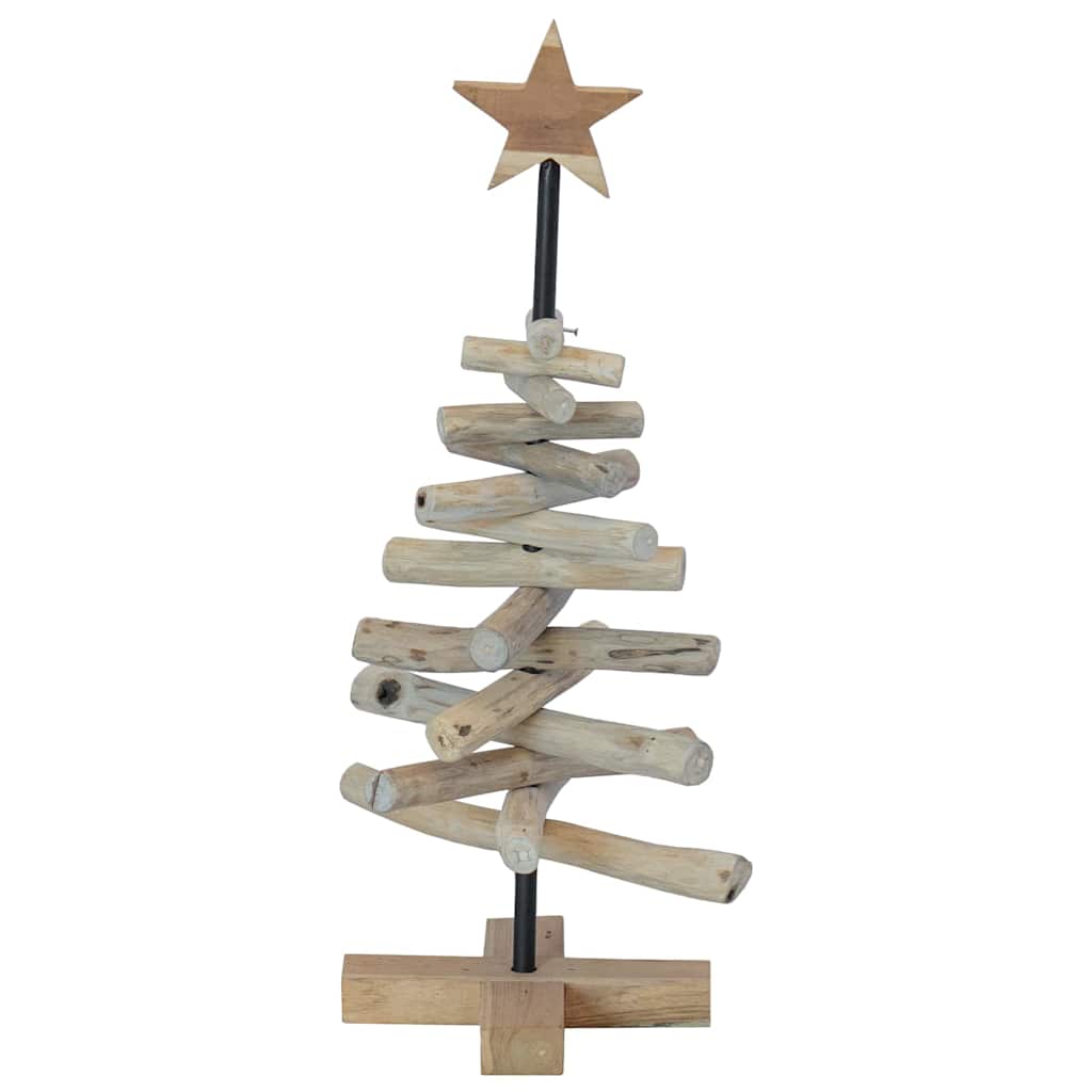 Christmas Tree with Stand Brown 60 cm Solid teak wood